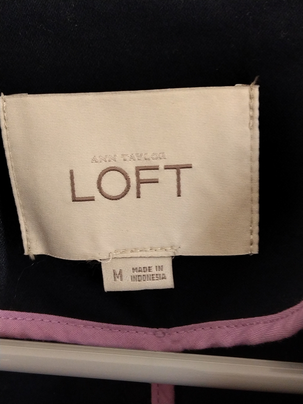 LOFT Navy Drawstring Utility Jacket - Picture 3 of 5